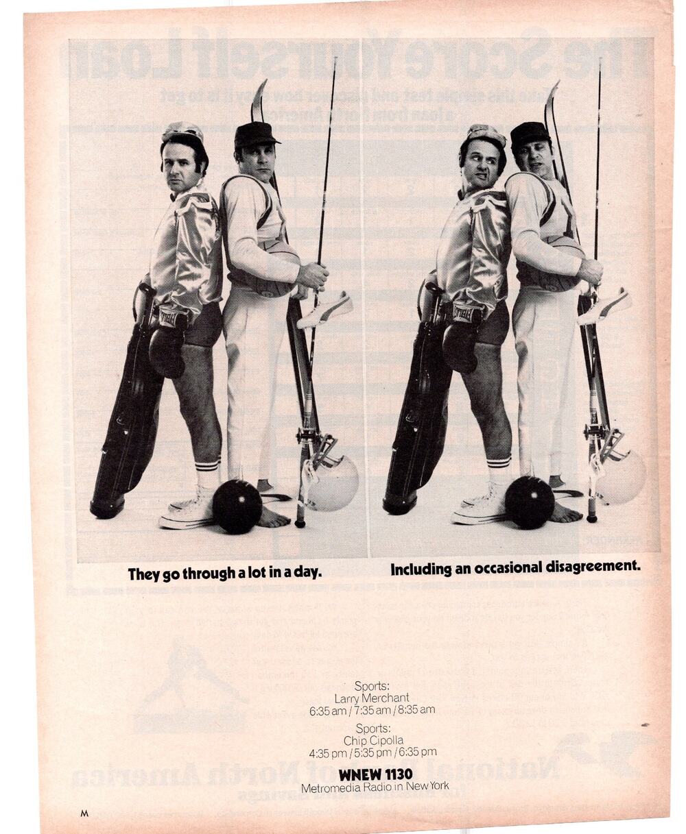 WNEW Radio / National Bank of North America Advertisement 1960s Vintage News